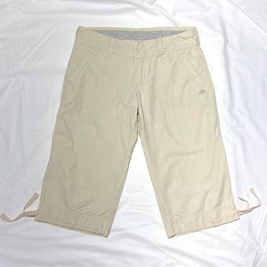 NIKE Khaki Tan Crop Pants. Size Medium (8-10).